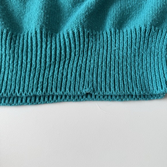 Vtg Carriage Court Color Block Patch Sweater Shirt Grandma Retro Mid Century S - Picture 6 of 8